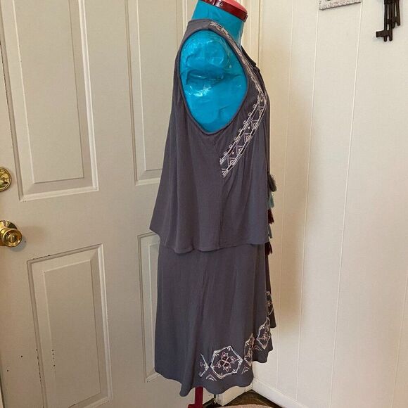 Anthropologie Davina Boho Embordered Layered Dress Womens Dress Size L - Picture 4 of 9